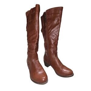 Avenue Tulsa Womens Tall Riding Boots Brown Size Zipper size 8W